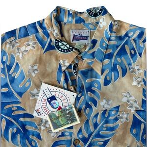 NWT Reyn Spooner  Seattle Mariners MLB Floral Hawaiian Shirt Men’s Size XL